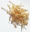 100 1" 20ga Bright Gold Eye Pins